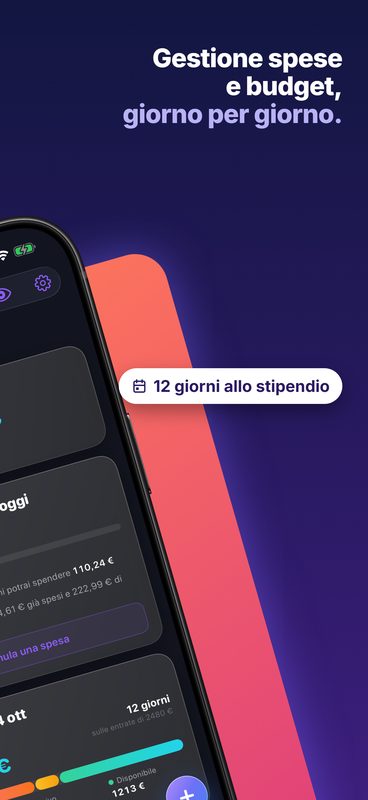 Gestione spese e budget, giorno per giorno.